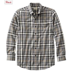 L.L. Bean Scotch Plaid Flannel shirt, Traditional Fit, men’s size medium